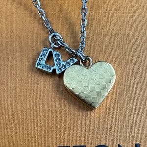 Louis Vuitton Gold Heart Pendant Necklace